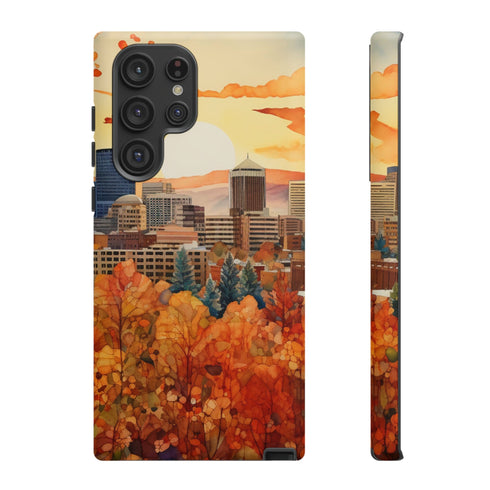 An Urban Autumn Overlook - Impact Resistant Phone Case Samsung Galaxy S22 Ultra Matte